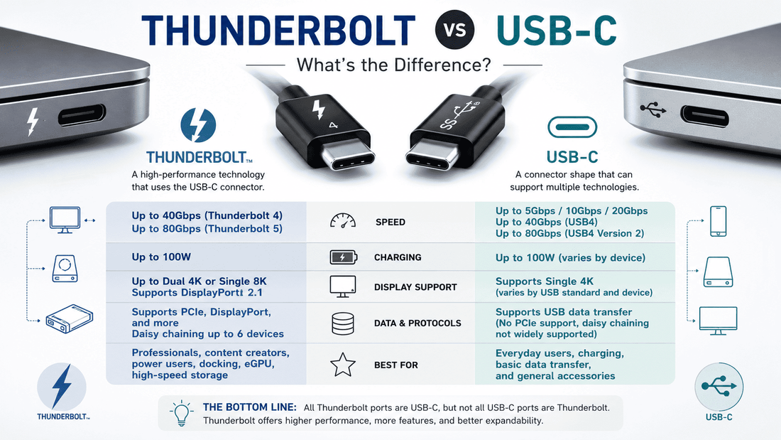 Thunderbolt vs USB-C: What's the Difference & Which Should You Choose?