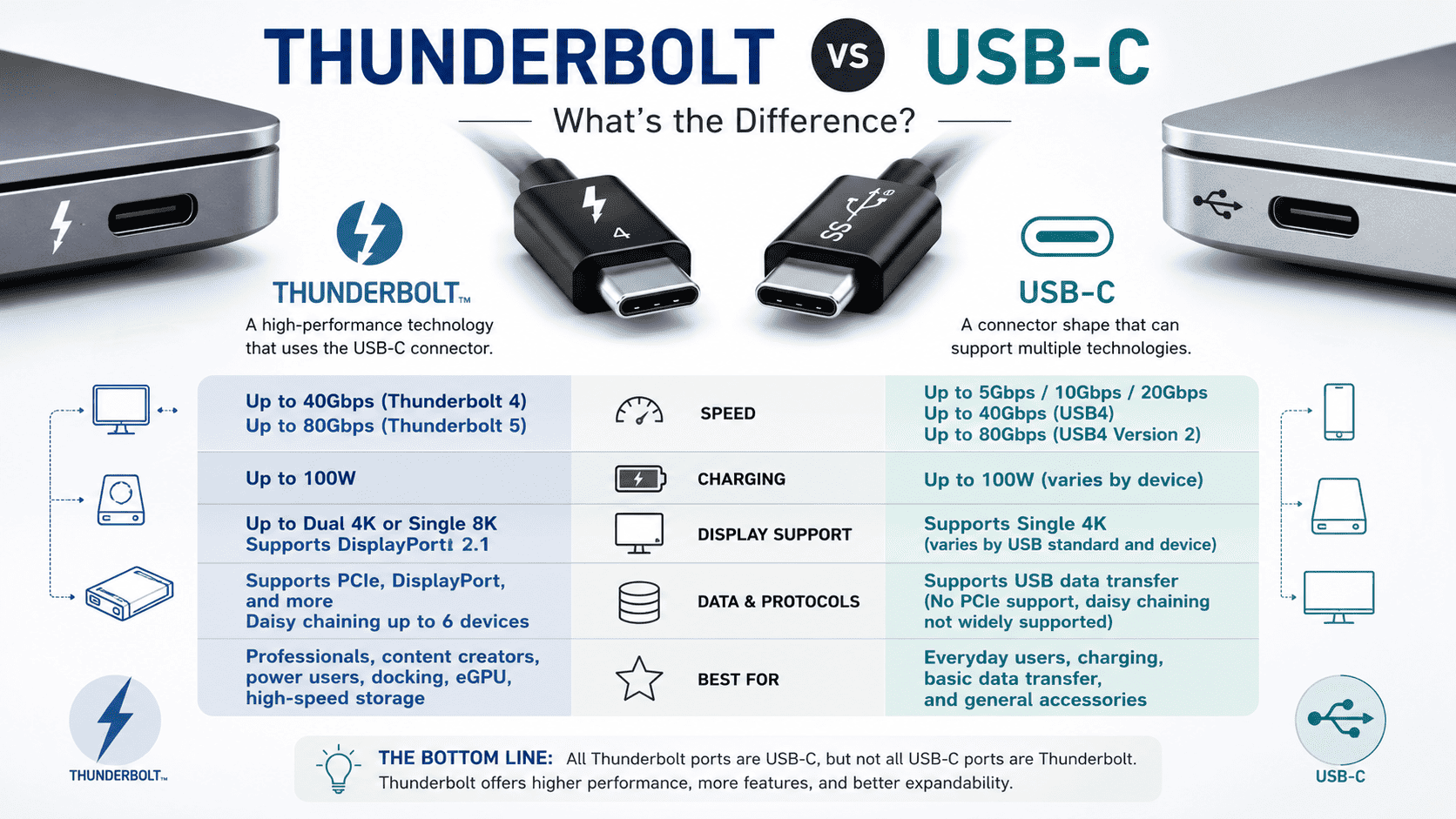 Thunderbolt vs USB-C: What's the Difference & Which Should You Choose?