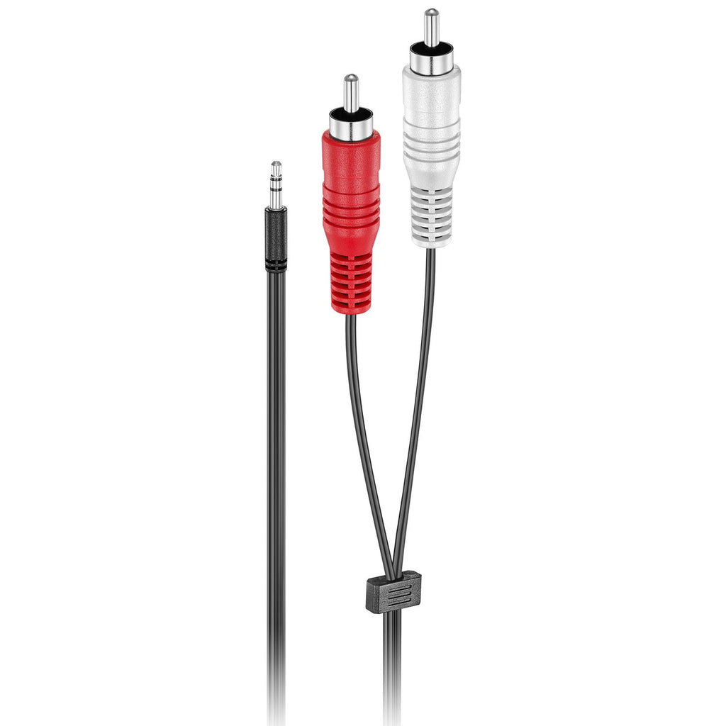 Insignia 6 ft. (1.8m) 3.5mm to RCA Audio Cable – AUX to Red/White Stereo Adapter Cable for Speakers, TVs & Home Audio Systems