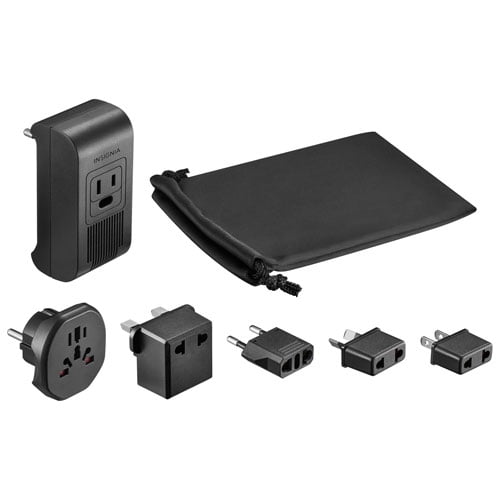 Insignia Travel Converter and Plug Adapters - Black