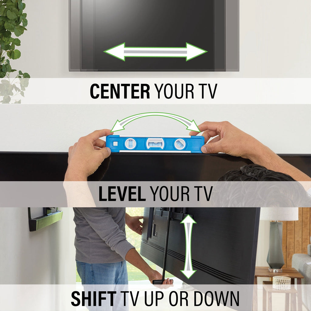 SANUS Elite Advanced Full Motion 4D + Shift TV Wall Mount for 42"–90" TVs, Swivel, Tilt, Extendable, Black (BLF528-B3)