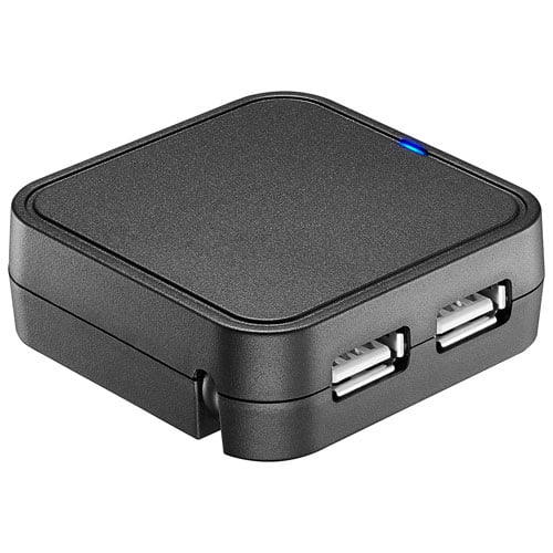Best Buy Essentials 4-Port USB 2.0 Adapter, Multi-Port USB Expansion for Laptop & PC, Plug-and-Play – BE-PH2A4AT-C