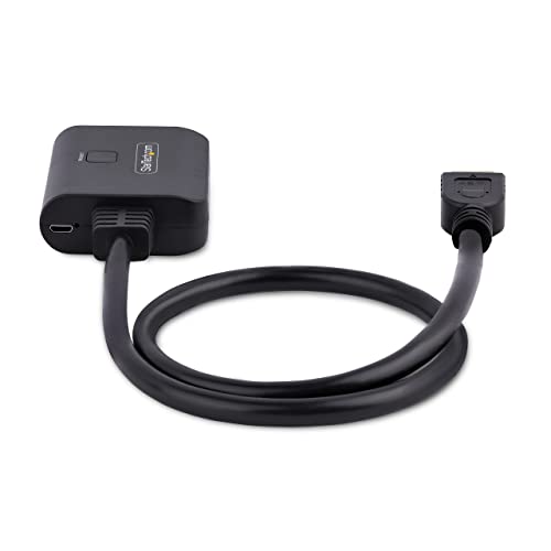 StarTech HDMI-SPLITTER-4K60UP 2-port HDMI splitter supporting 4K 60Hz video output in black