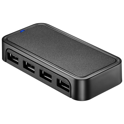 Best Buy Essentials 4-Port USB 2.0 Hub (BE-PH2A4AP-C) – USB-A Expansion Hub for Laptops, PCs & Desktop Computers