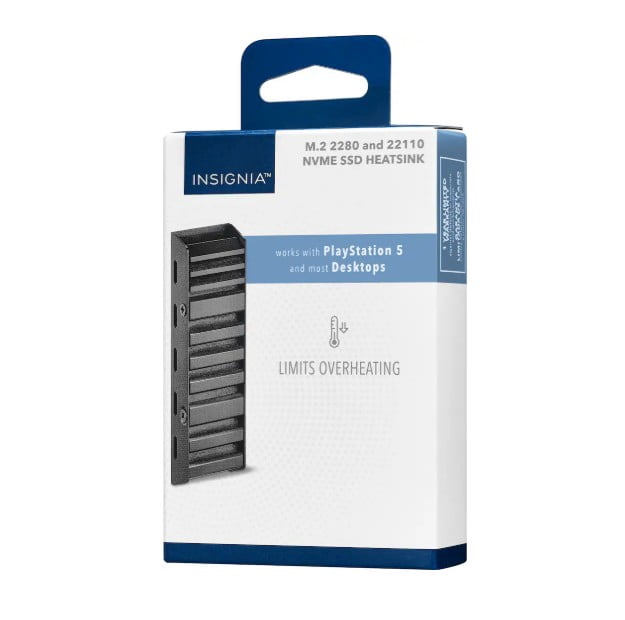 Insignia - Heatsink Enclosure for M.2 NVMe SSDs and PS5 - Black
