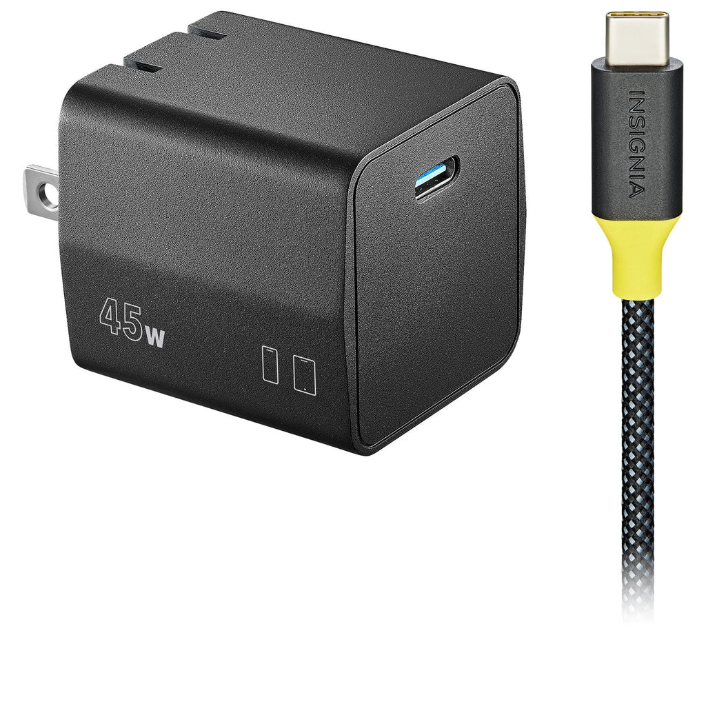 Insignia 45W USB-C Wall Charger, Black – NS-PW345C1B22B-C