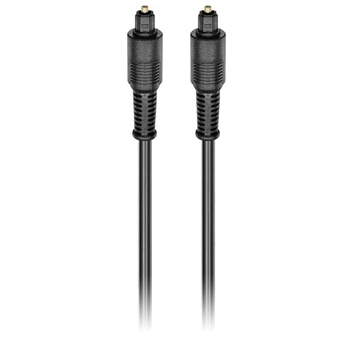 Insignia 1.8m (6 ft.) Digital Optical Audio Cable, Toslink SPDIF Cable for Soundbar, TV, Home Theatre – Black