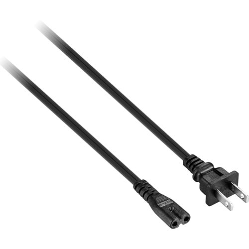 Best Buy Essentials 2m (6 ft.) Polarized Power Cord (BE-HCL330-C) – Replacement AC Power Cable for TVs, Monitors, Audio Devices & Electronics