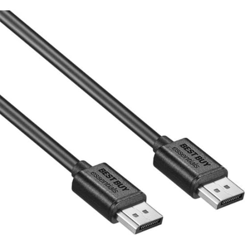 Best Buy Essentials 1.8m (6 ft.) DisplayPort Cable (BE-PCDPDP6-C) – Black, DP to DP High-Speed Video Cable for Monitors, PCs & Gaming Displays