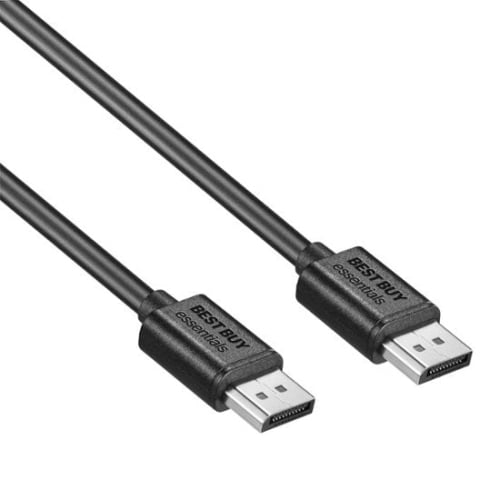Best Buy Essentials 1.8m (6 ft.) DisplayPort Cable (BE-PCDPDP6-C) – Black, DP to DP High-Speed Video Cable for Monitors, PCs & Gaming Displays