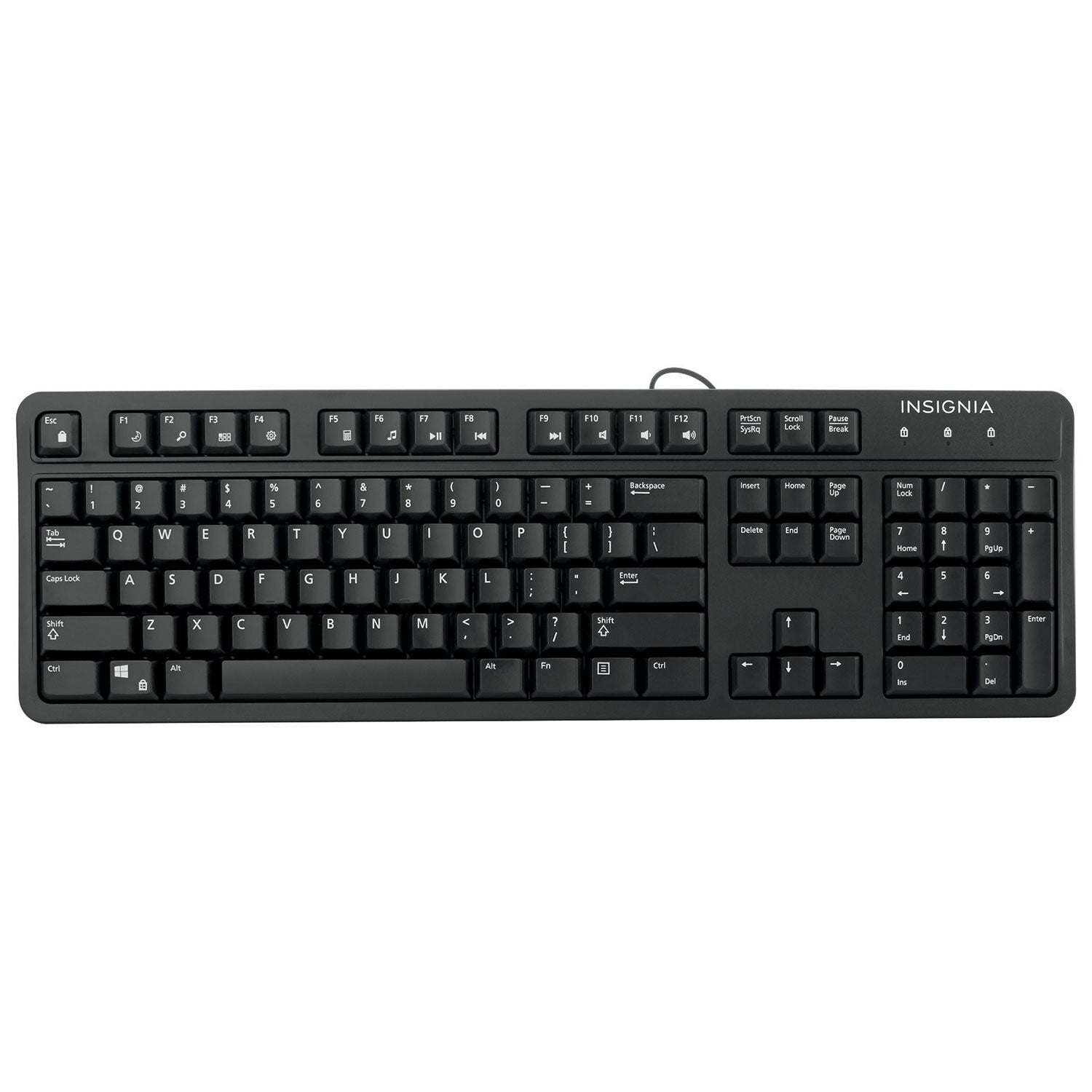 Insignia Wired Keyboard, Black, English