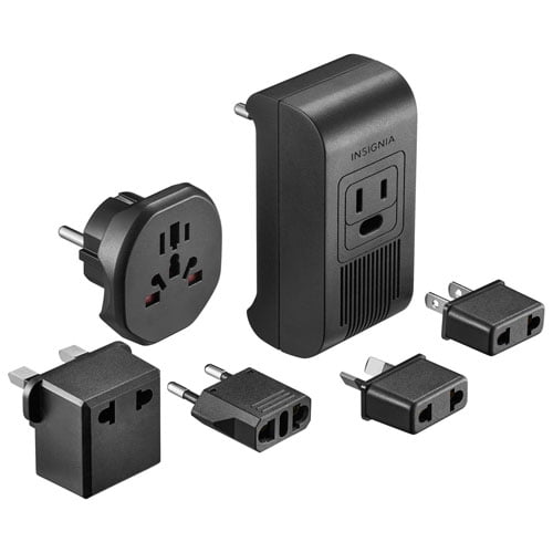 Insignia Travel Converter and Plug Adapters - Black
