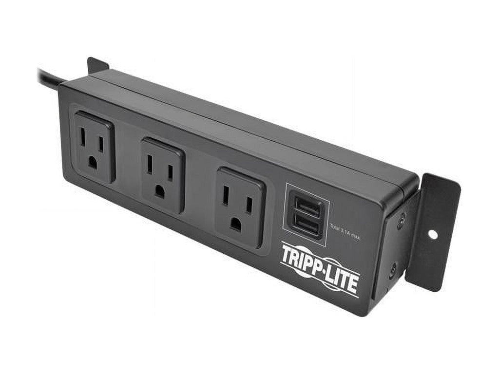 Tripp Lite TLP310USBS 3 Outlet Surge Protector with Mounting Brackets