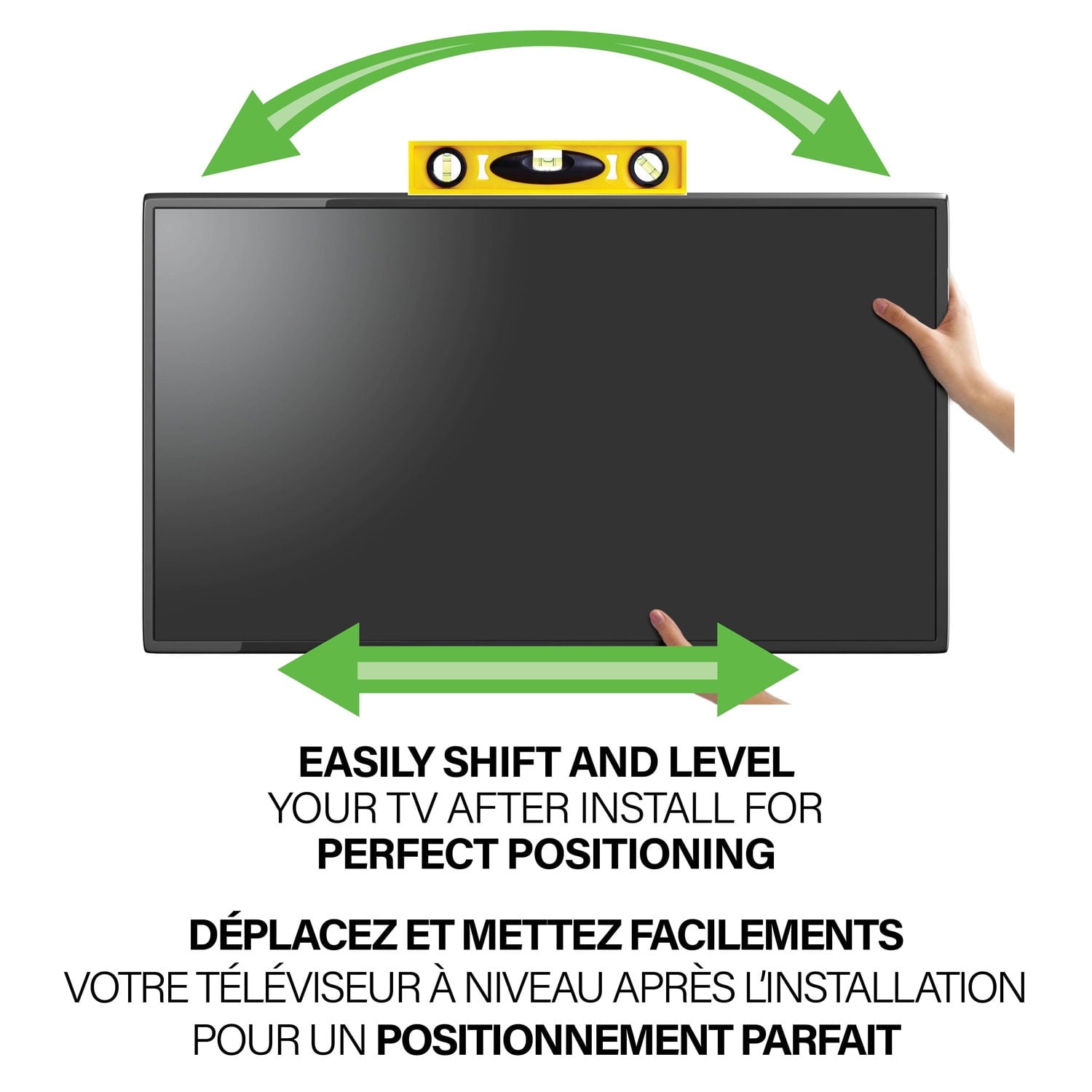 Sanus Super Slim Full Motion TV Wall Mount for 40"–90" TVs, Low Profile, Swivel and Tilt, Black (BLFS420-B3)