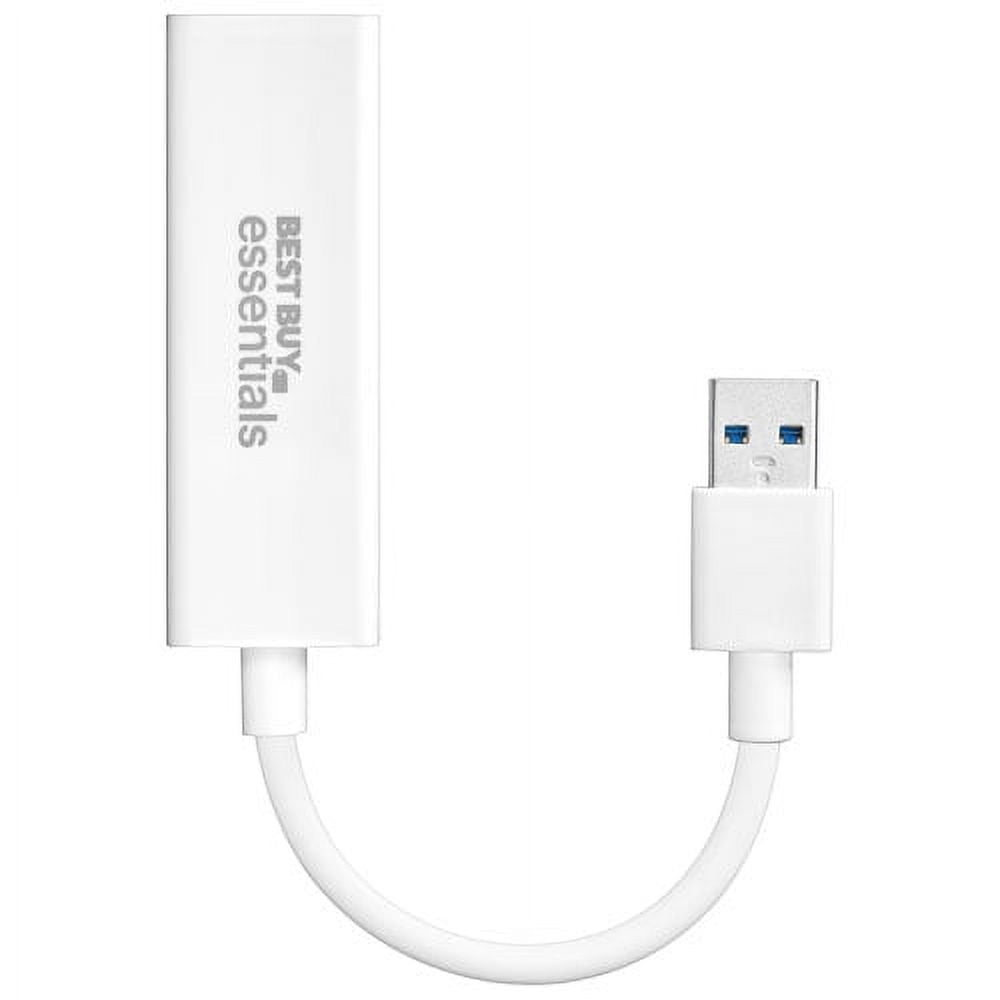 Best Buy Essentials USB 3.0 to Ethernet Adapter – BE-PA3U6E-C – High-Speed Wired Network Connection