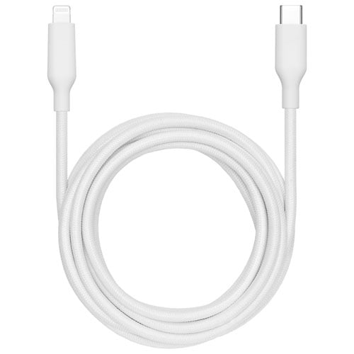 Best Buy Essentials 3m (9.8 ft.) Braided USB-C to Lightning Cable – BE-MCA10CLW-C – Fast Charging & Durable Design