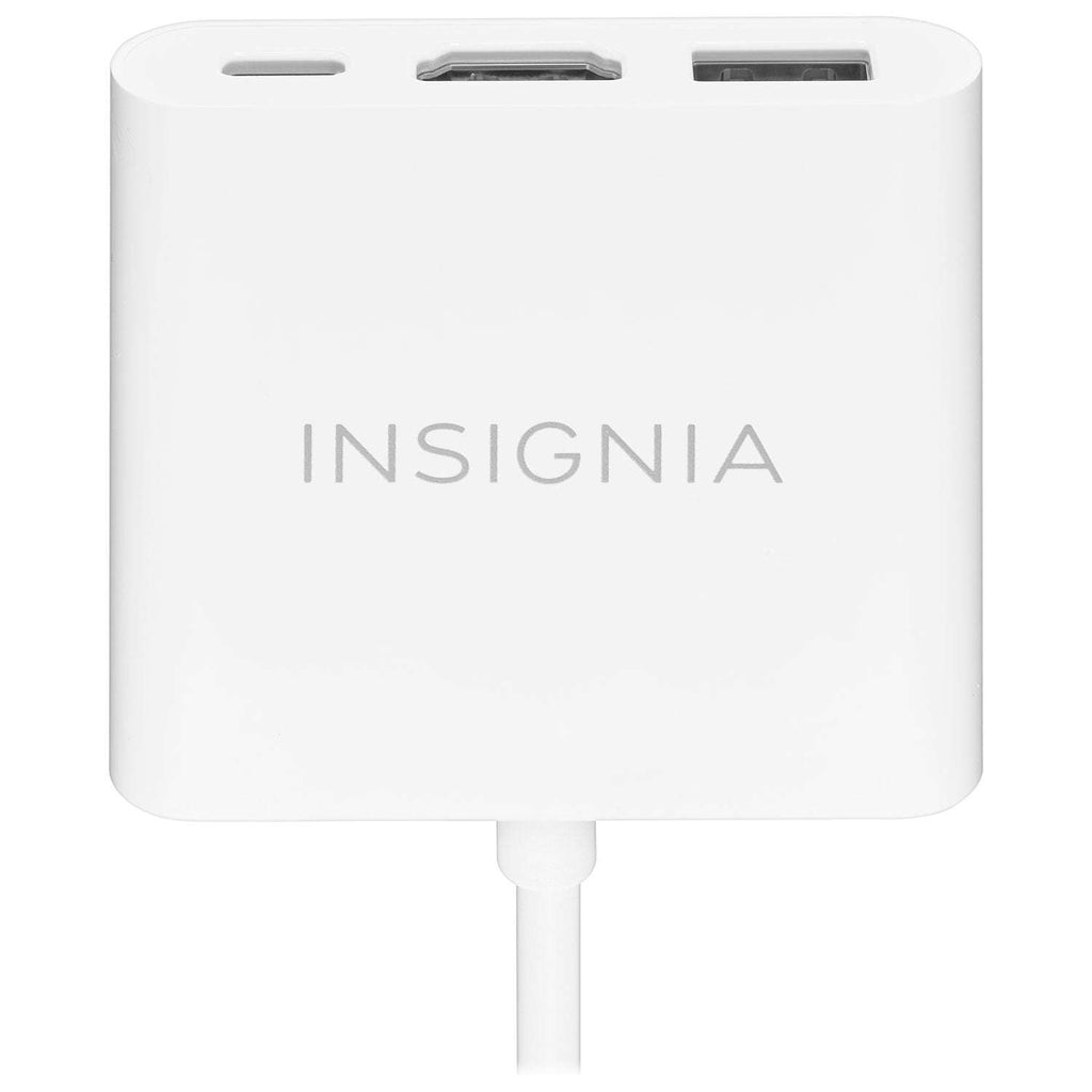 Insignia USB-C to HDMI Multiport Adapter (NS-PCACHM-C) – 4K HDMI, USB 3.0 & USB-C Power Delivery – Compact Hub for Laptops & Tablets