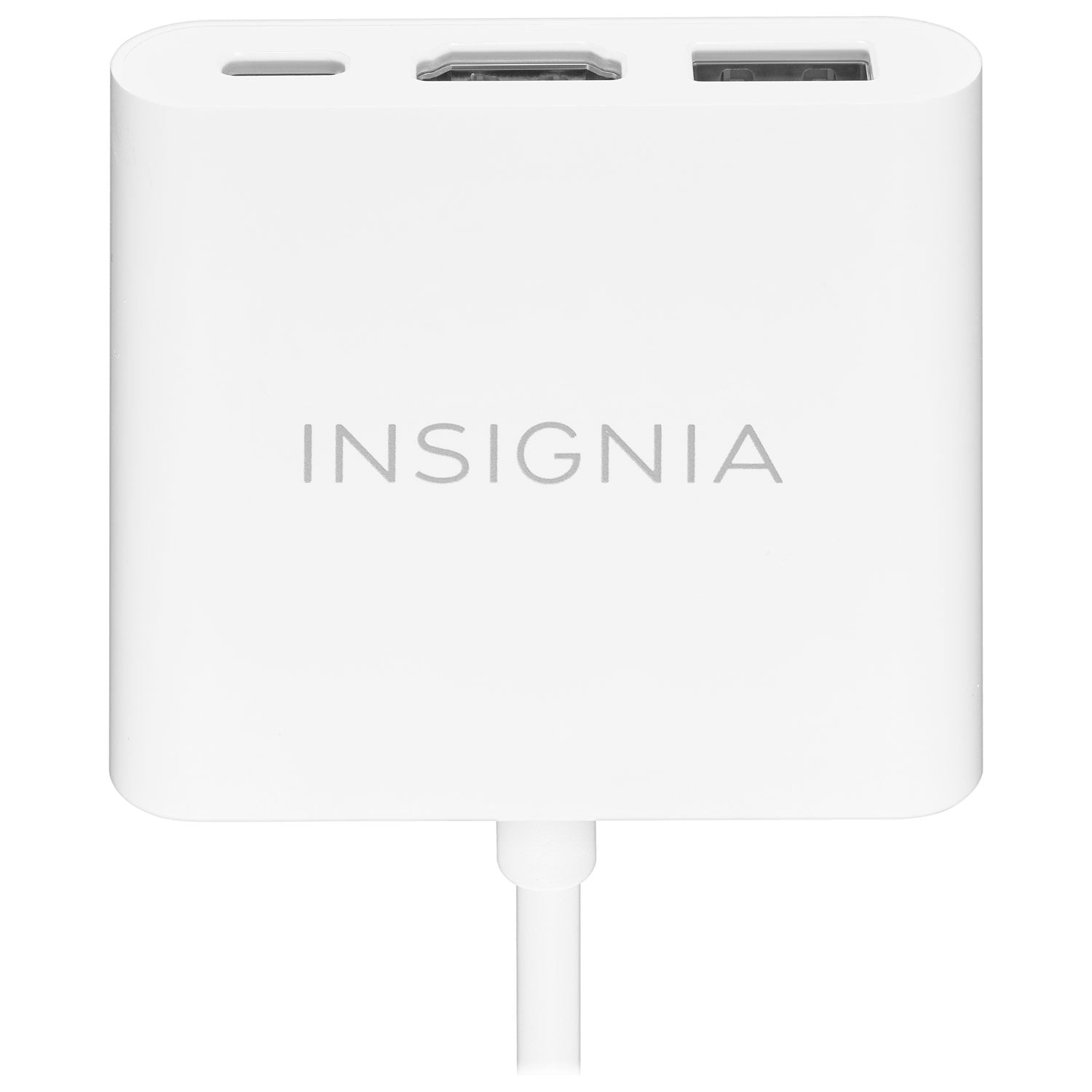 Insignia USB-C to HDMI Multiport Adapter (NS-PCACHM-C) – 4K HDMI, USB 3.0 & USB-C Power Delivery – Compact Hub for Laptops & Tablets