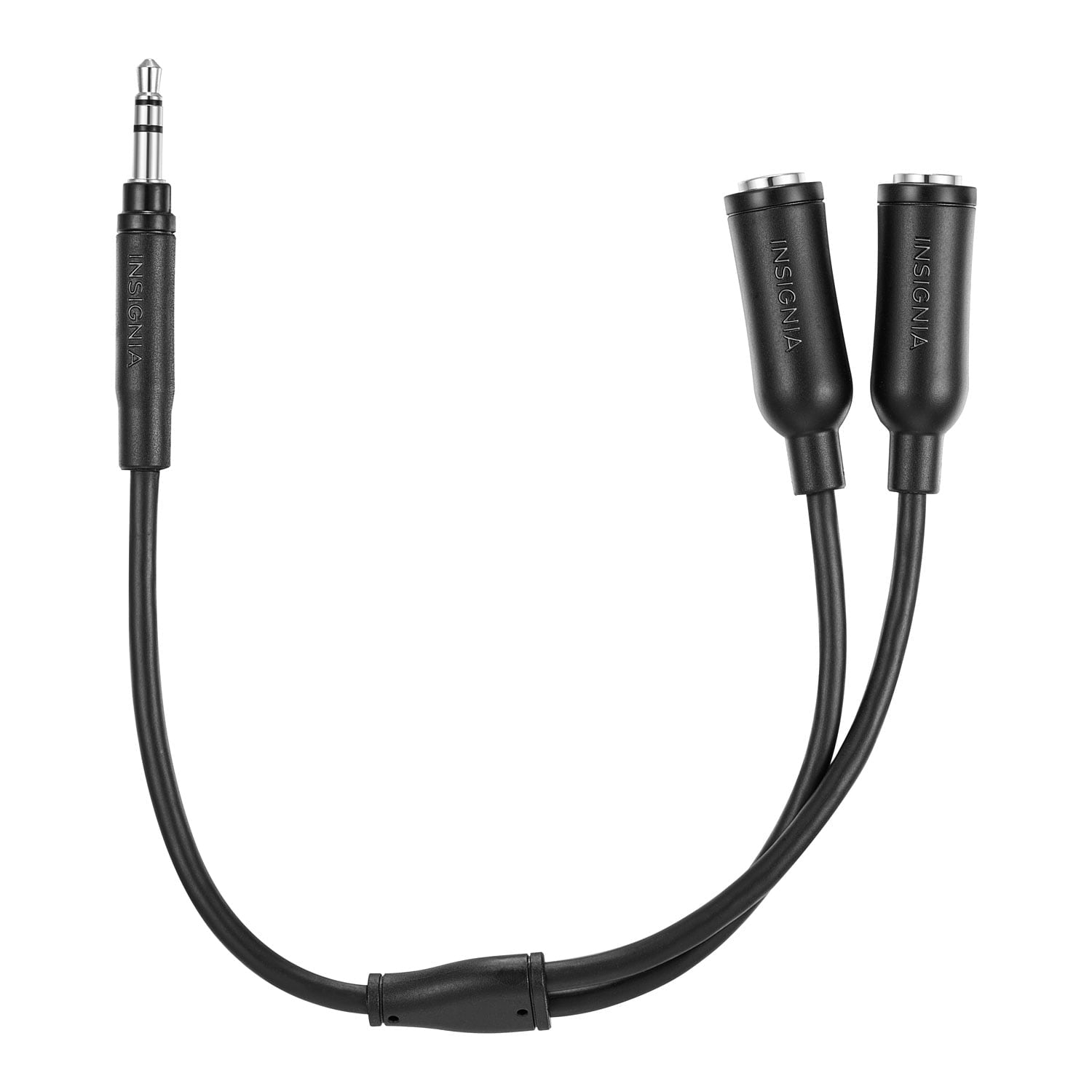 Insignia Dual Headphone Splitter – 3.5mm Audio Adapter for Sharing Music with Two Headphones