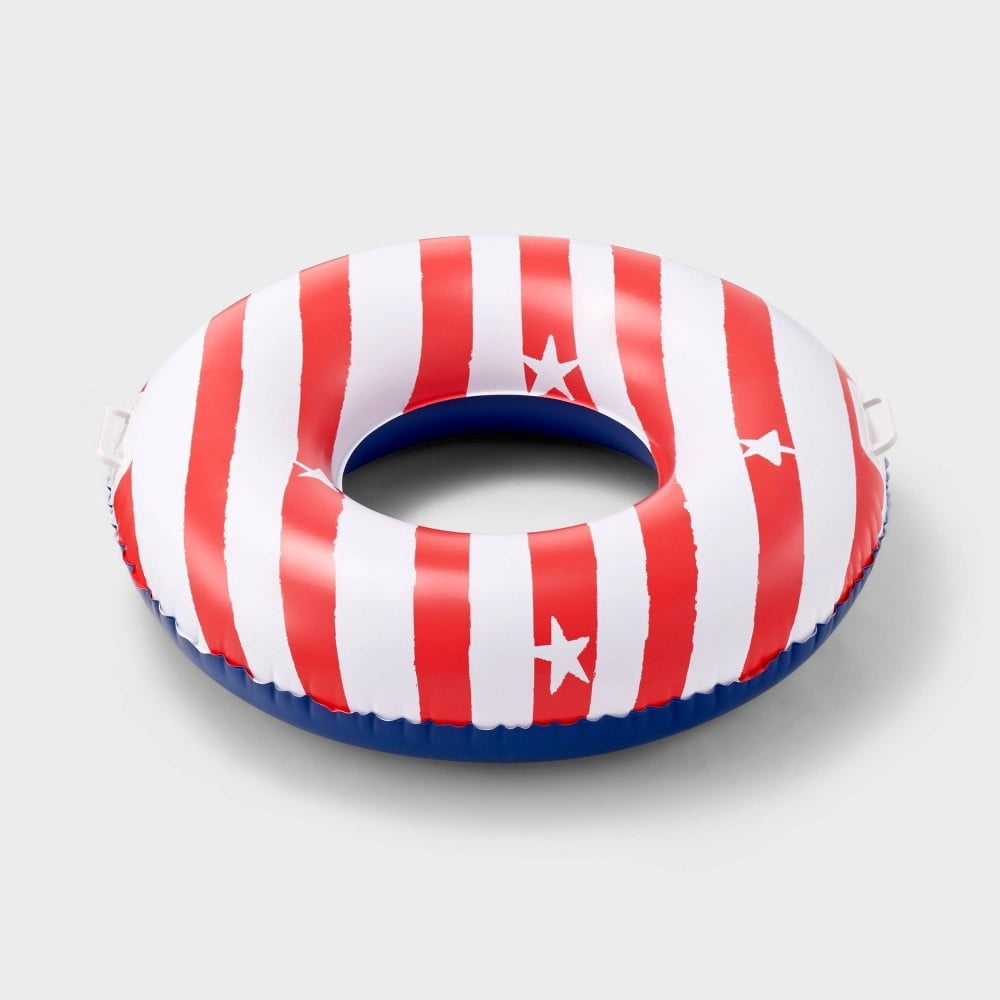 Sun Squad 36" Inflatable Swim Tube – Durable PVC Pool Float Ring for Kids, Teens & Adults, Assorted Summer Water Float