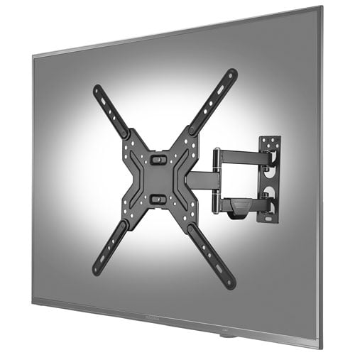 Best Buy Essentials Full Motion TV Wall Mount for 19"–50" TVs, Swivel, Tilt, Extendable, Black (BE-MSFM-C)