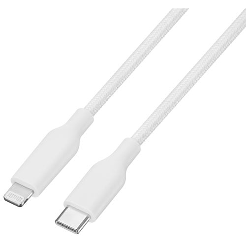 Best Buy Essentials 3m (9.8 ft.) Braided USB-C to Lightning Cable – BE-MCA10CLW-C – Fast Charging & Durable Design