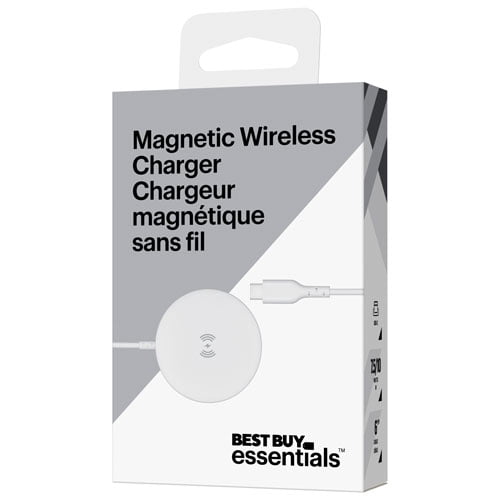 Best Buy Essentials 10W Wireless Charger (BE-WLESS10WW-C) – Fast Qi Wireless Charging Pad for iPhone & Android, Slim Non-Slip Design, Cable-Free Charging – White