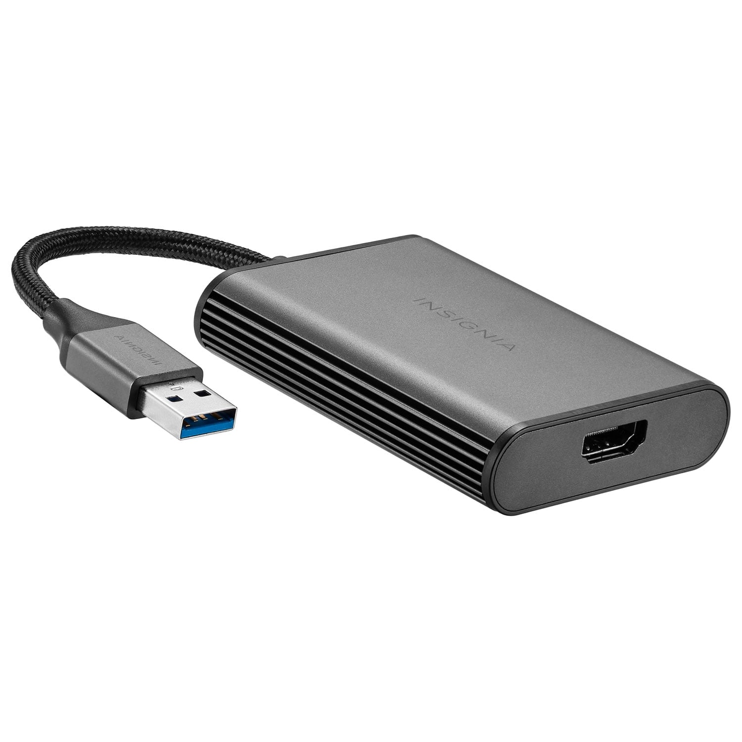 Insignia USB 3.0 to HDMI Adapter – Black – USB to HDMI Video Converter for Monitor & TV