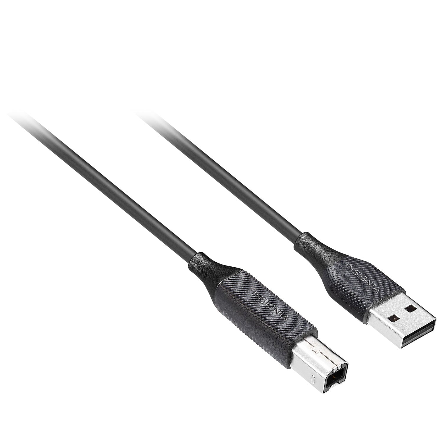 INSIGNIA USB Cables, 20Gbps High-Speed Charging & Data Sync, Braided Nylon, Compatible with MacBook, Laptop, iPhone, iPad, Android (10 ft (Black), USB to USB-B Printer Cable)