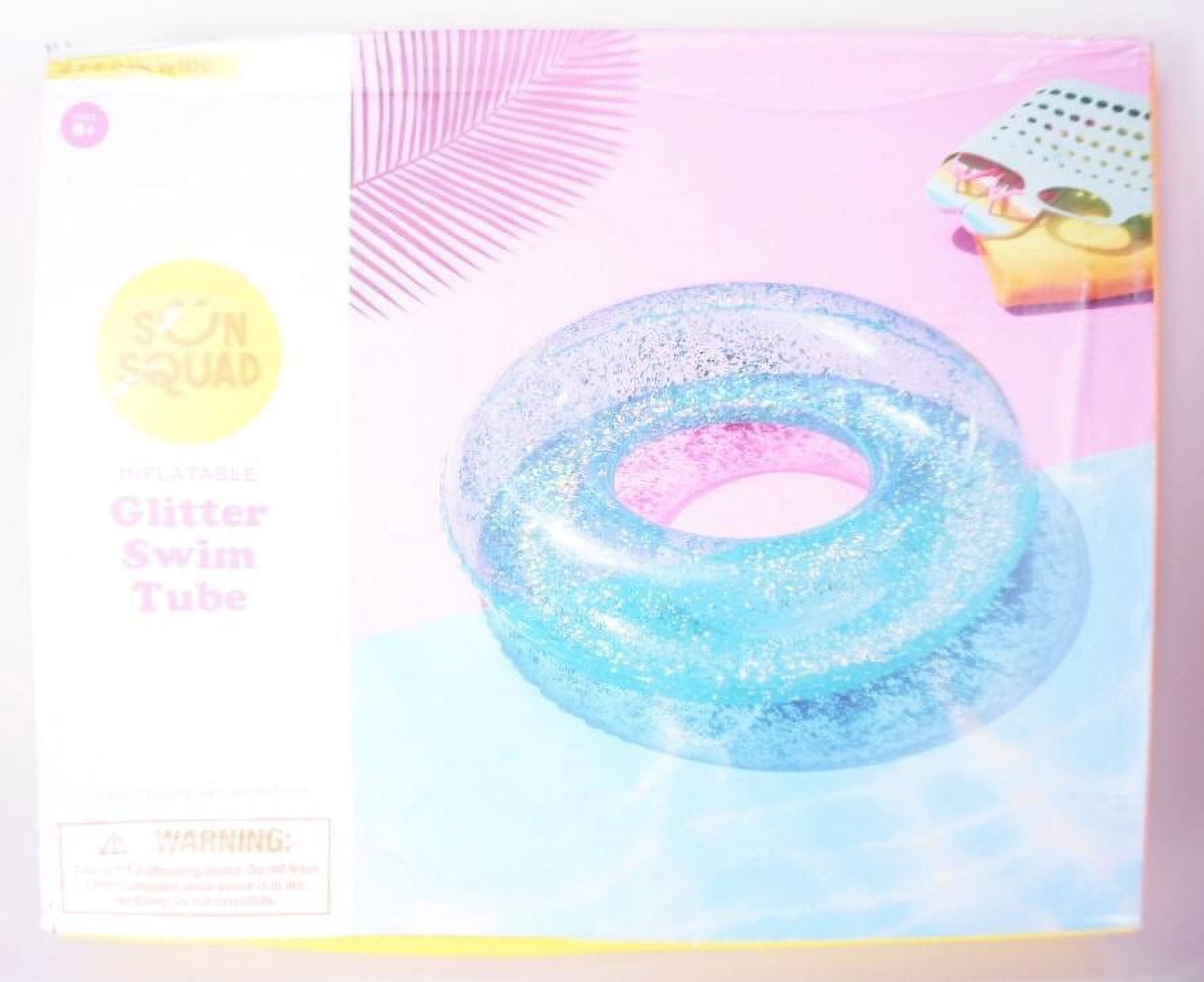 Sun Squad 36" Inflatable Swim Tube – Durable PVC Pool Float Ring for Kids, Teens & Adults, Assorted Summer Water Float