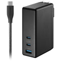 Insignia 112W 3-Port USB-C/USB-A Wall Charger with USB Cable, Black – NS-PW3X1A1C2B22B-C