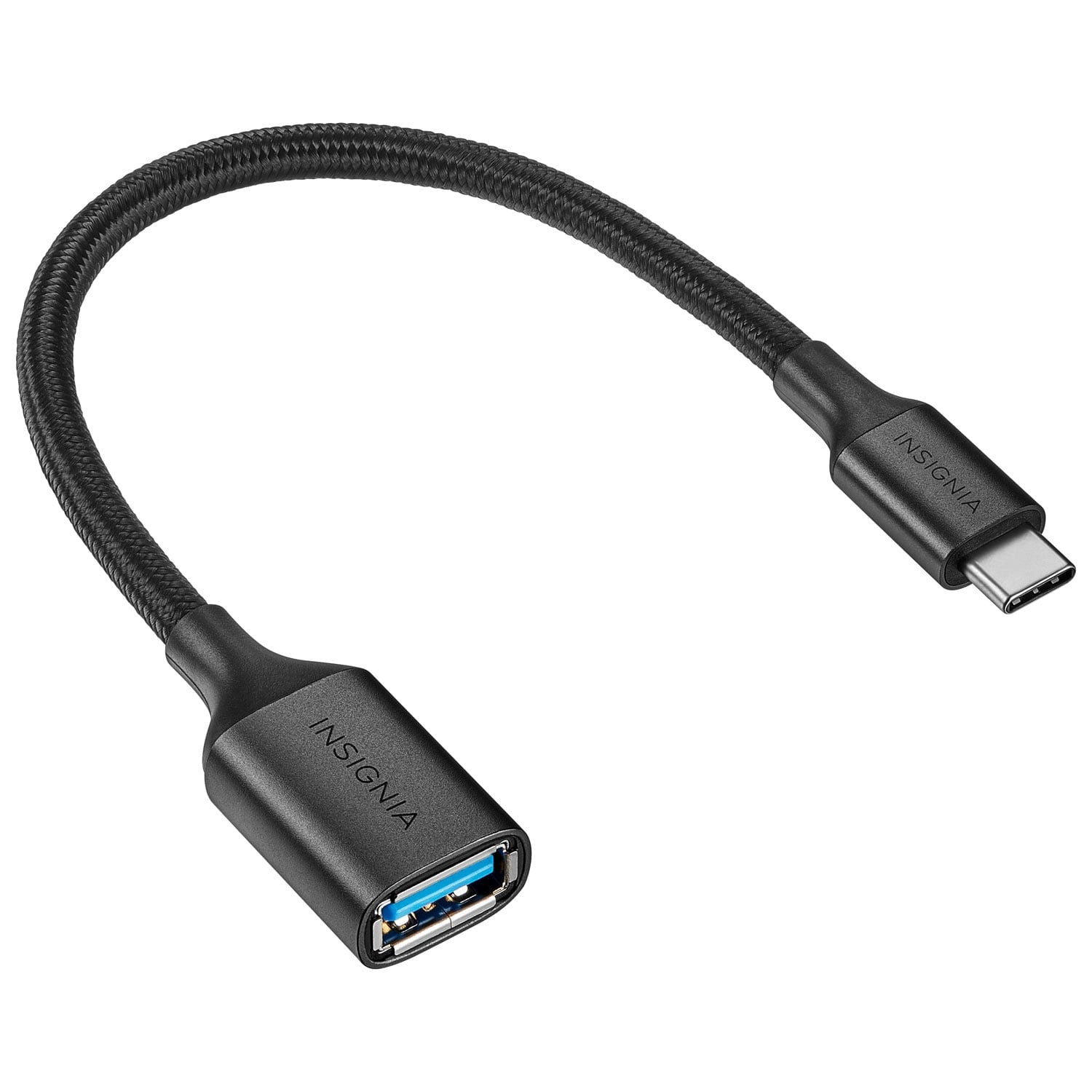 Insignia USB-C to USB Adapter - Black, USB Type C 5 Gbps High-Speed