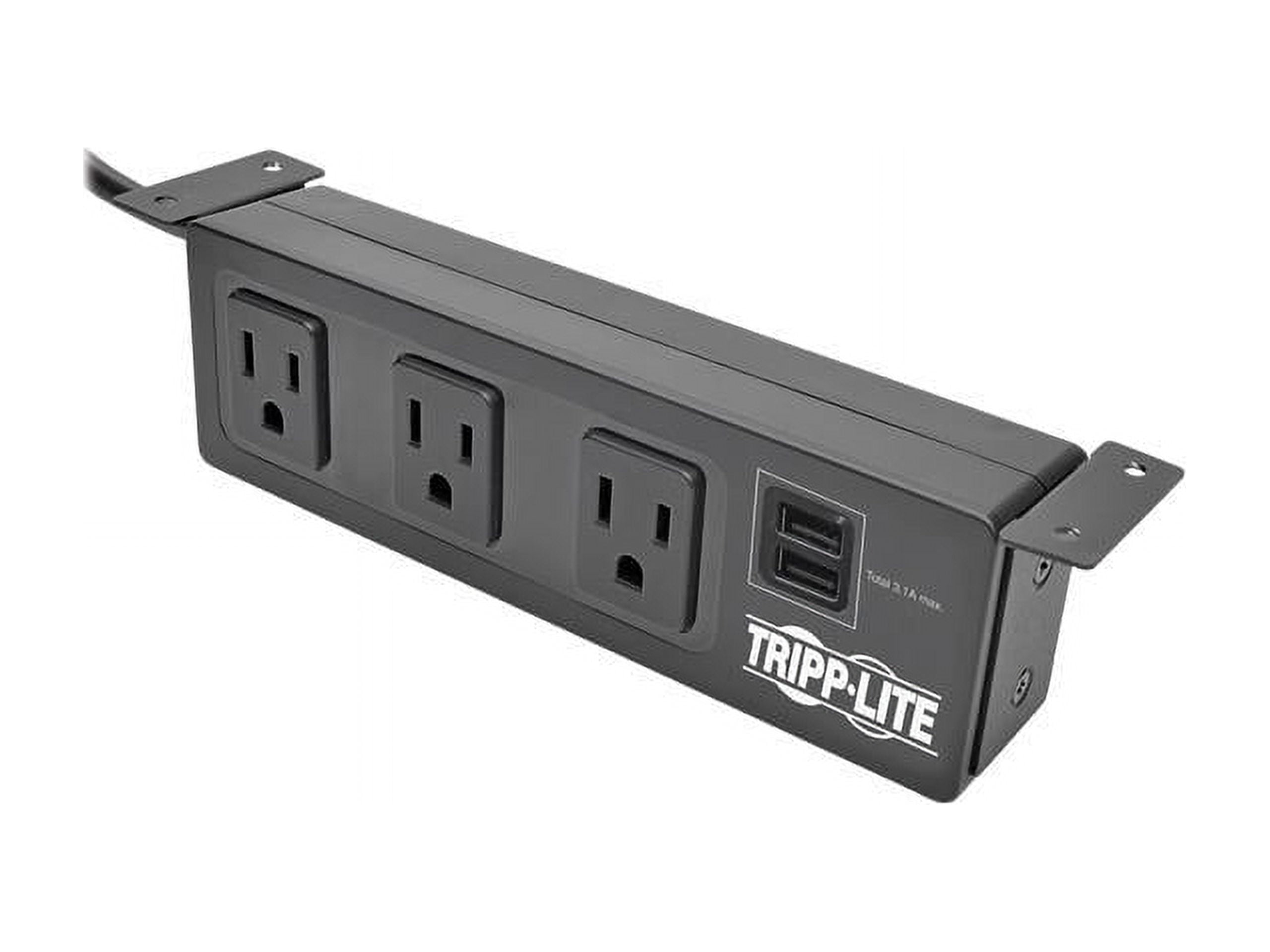 Tripp Lite TLP310USBS 3 Outlet Surge Protector with Mounting Brackets