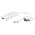 Insignia VGA to HDMI Adapter, 1080p Full HD Output to TV Monitor, Active Male VGA in Female HDMI 1080p Video Adaptador for Computer, Laptop, Projector