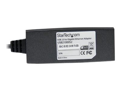 StarTech.com USB 2.0 to Gigabit Ethernet NIC Network Adapter - Network adapter - USB 2.0 - Gigabit Ethernet - black