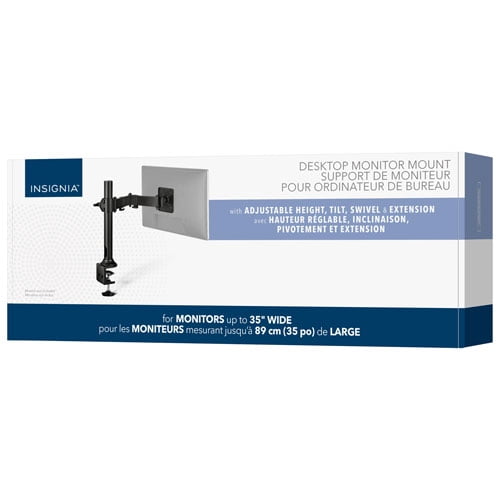 Insignia 35" Full-Motion Monitor Mount, Adjustable Desk or Wall Mount, Black (NS-SMMT2B5-C)