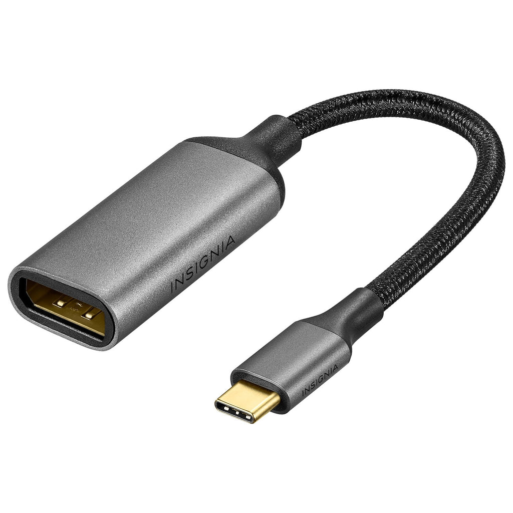 Insignia USB-C to DisplayPort 1.4 8K Adapter (NS-PCUCDPB26-C) – 8K Ultra HD Video, Plug-and-Play, Black