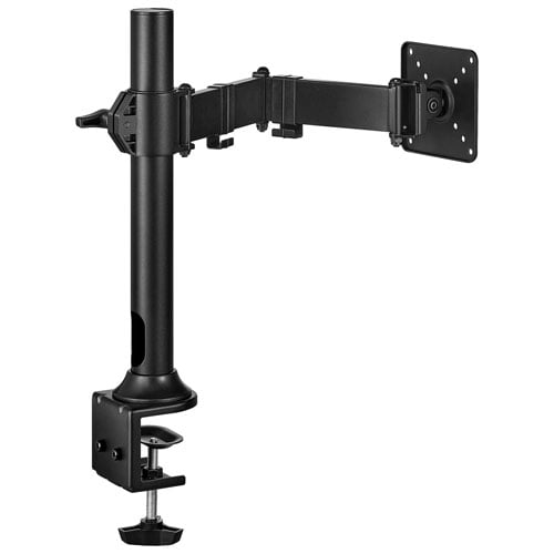 Insignia 35" Full-Motion Monitor Mount Bundle with 6 ft VGA Cable – Adjustable Desk Clamp Stand, Tilt/Swivel/Rotate, VESA Compatible (Black)