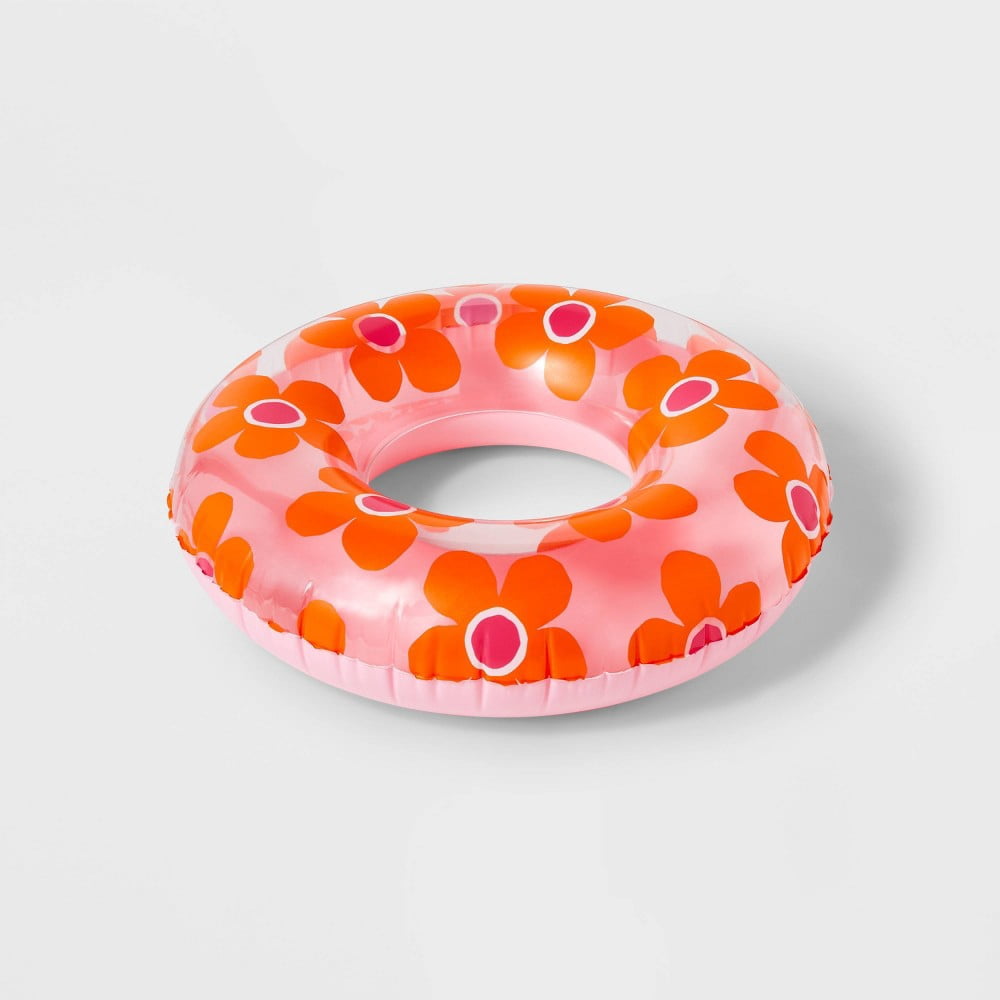 Sun Squad 36" Inflatable Swim Tube – Durable PVC Pool Float Ring for Kids, Teens & Adults, Assorted Summer Water Float