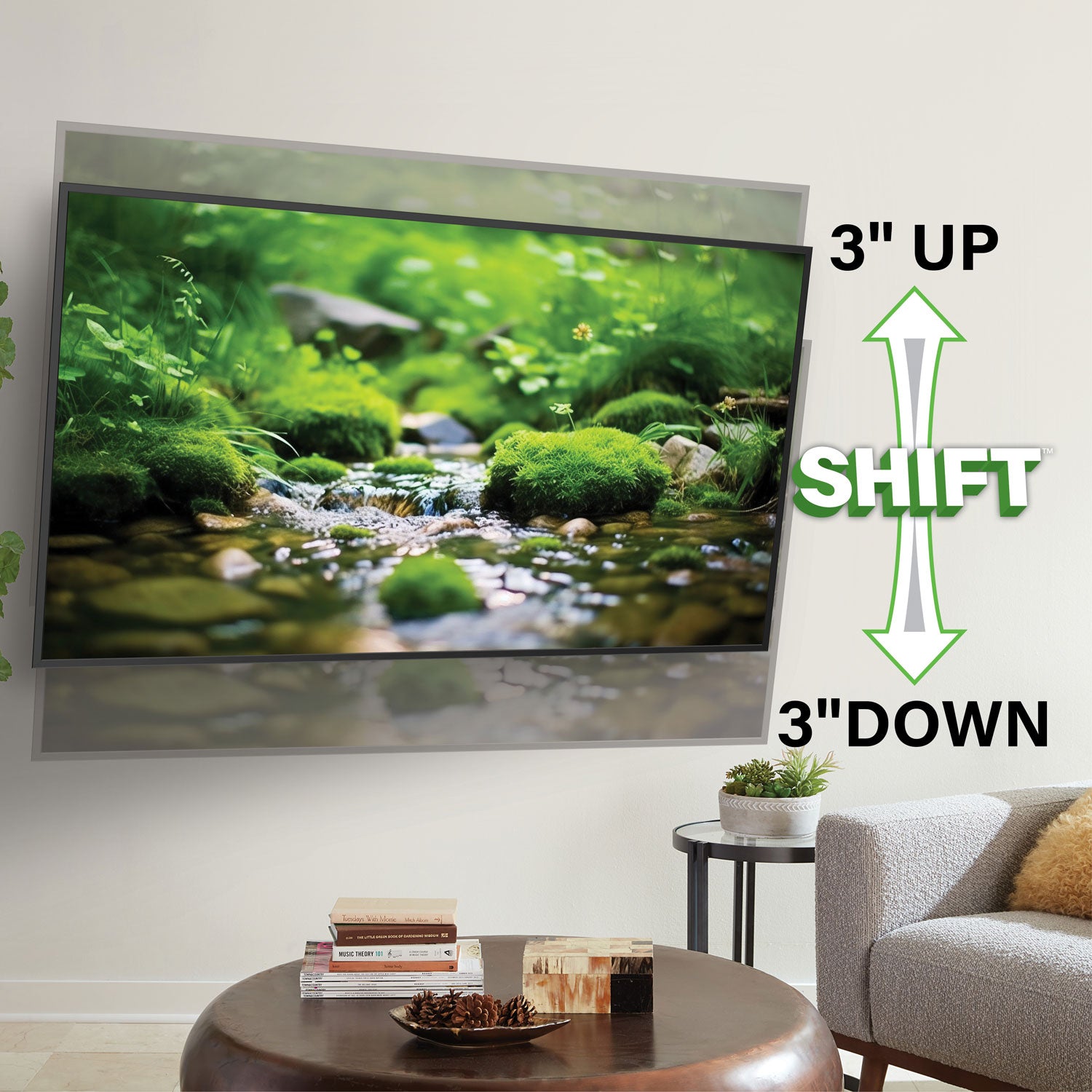 SANUS Elite Advanced Full Motion 4D + Shift TV Wall Mount for 32"–65" TVs, Swivel, Tilt, Extendable, Black (BMF522-B3)