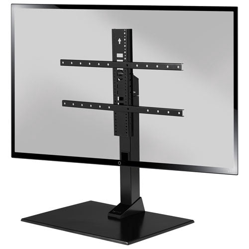 Sanus Systems Table Top TV Stand with Swivel TV Mount for 40"–86" TVs, Adjustable Height, Black (BSTV2-B3)