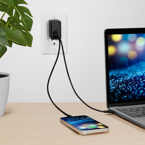 Best Buy Essentials 65W USB-C/USB-A Wall Charger Kit – BE-PW65ACB25-C – Fast Charging for Multiple Devices