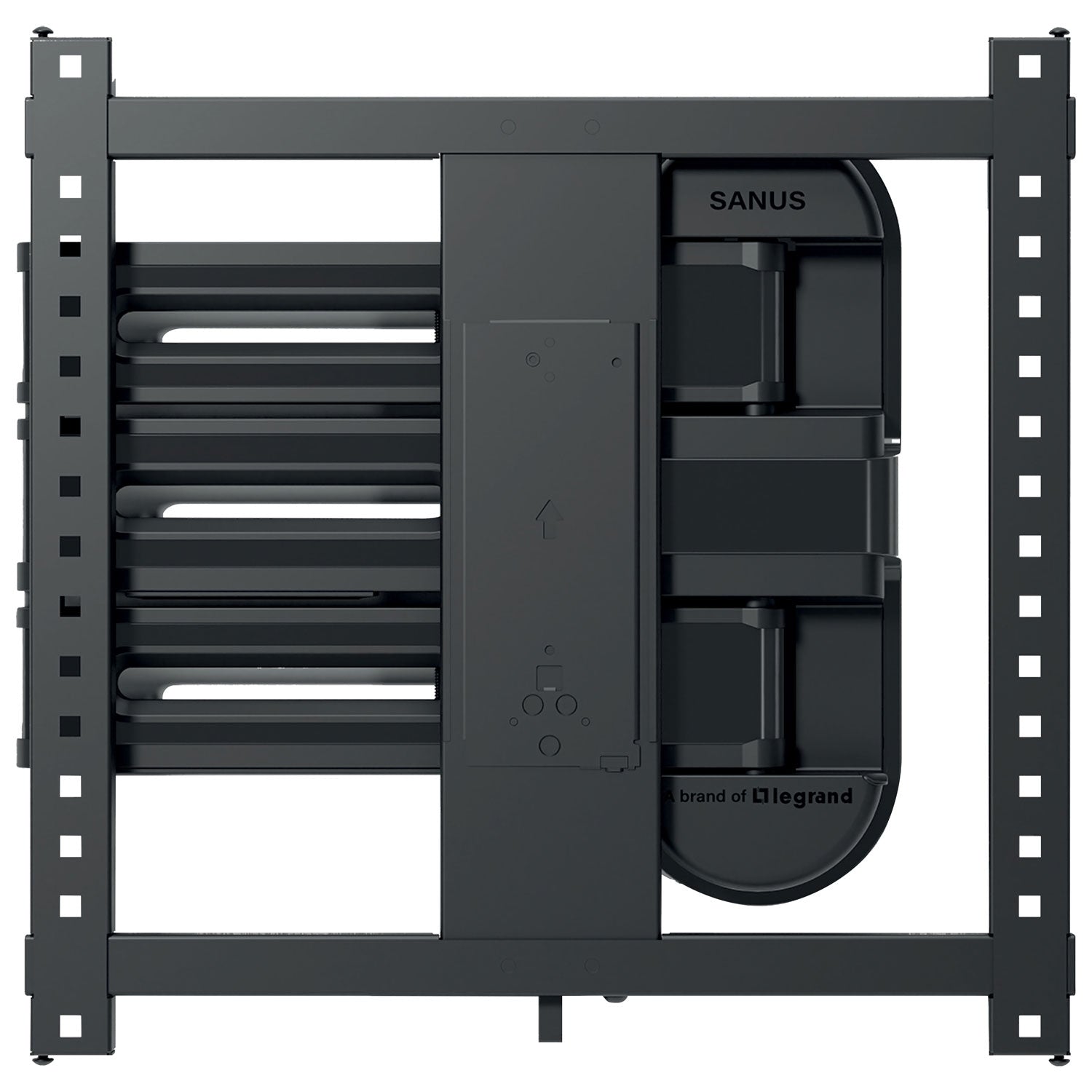 SANUS Elite Advanced Full Motion 4D + Shift TV Wall Mount for 32"–65" TVs, Swivel, Tilt, Extendable, Black (BMF522-B3)
