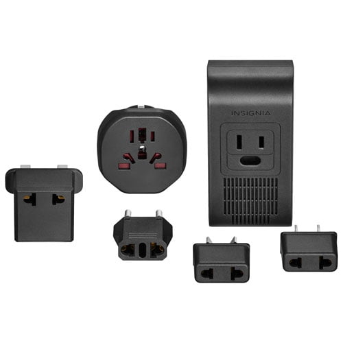 Insignia Travel Converter and Plug Adapters - Black