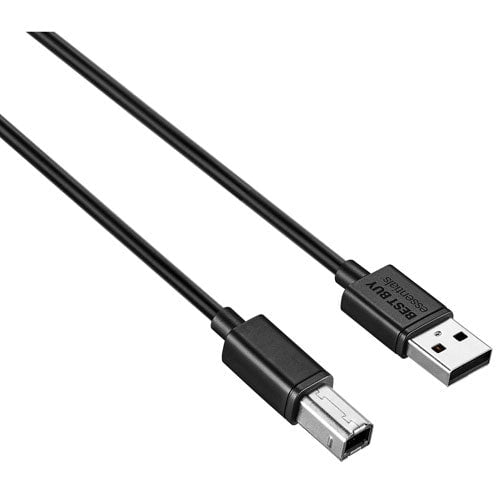 Best Buy Essentials 1.8 m (6 ft.) USB-A to USB-B Cable (BE-PC2ABU6-C) – USB 2.0 Printer Cable, High-Speed Data Transfer, Male to Male, Black
