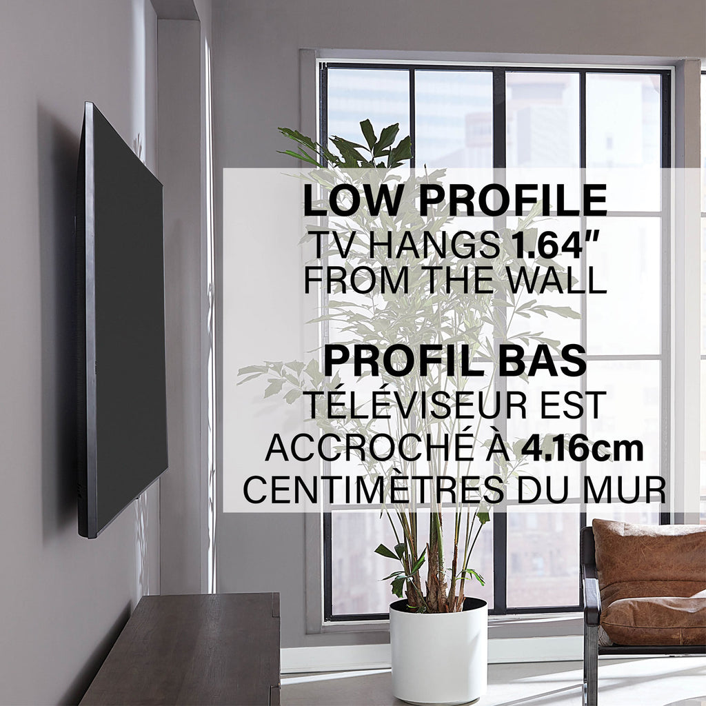 Sanus Super Slim Full Motion TV Wall Mount for 40"–90" TVs, Low Profile, Swivel and Tilt, Black (BLFS420-B3)