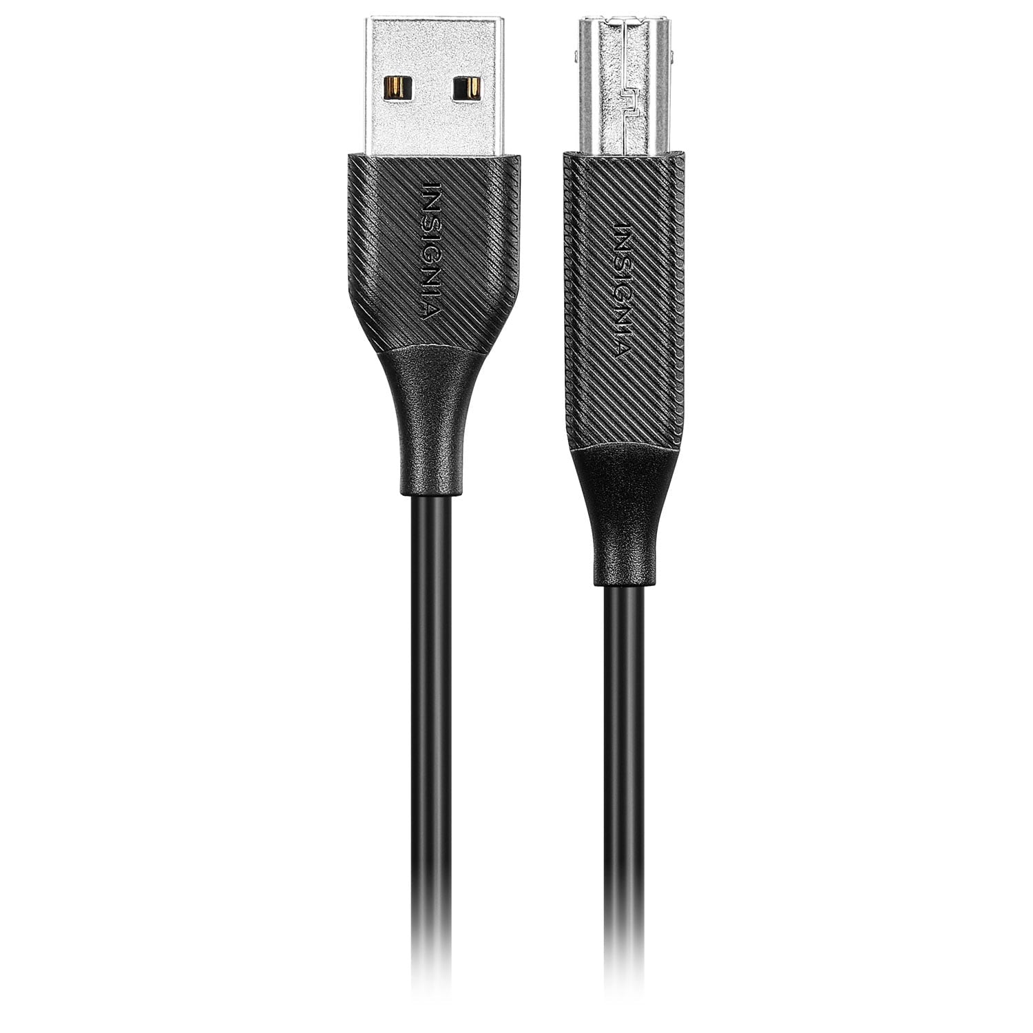 INSIGNIA USB Cables, 20Gbps High-Speed Charging & Data Sync, Braided Nylon, Compatible with MacBook, Laptop, iPhone, iPad, Android (10 ft (Black), USB to USB-B Printer Cable)