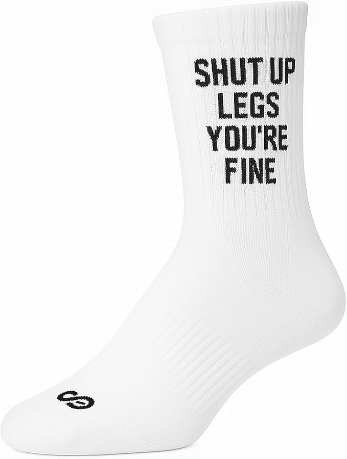 Soul8 Studio Cotton Crew Socks for Running Athletic Gym, Unisex & Women, Fun Inspirational Gift (US, Numeric, 6, 8.5, Regular, Regular, 2 Pairs: Goal Digger & Look Like A Beauty)