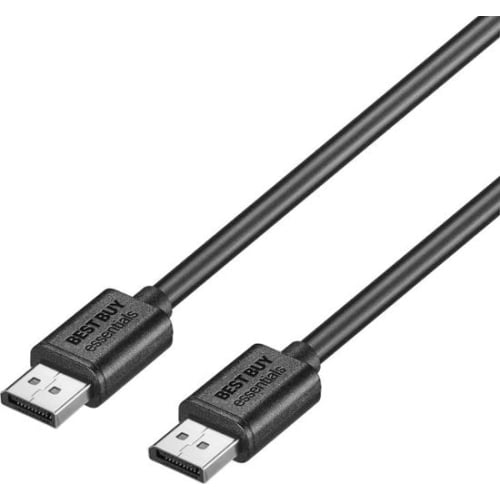 Best Buy Essentials 1.8m (6 ft.) DisplayPort Cable (BE-PCDPDP6-C) – Black, DP to DP High-Speed Video Cable for Monitors, PCs & Gaming Displays