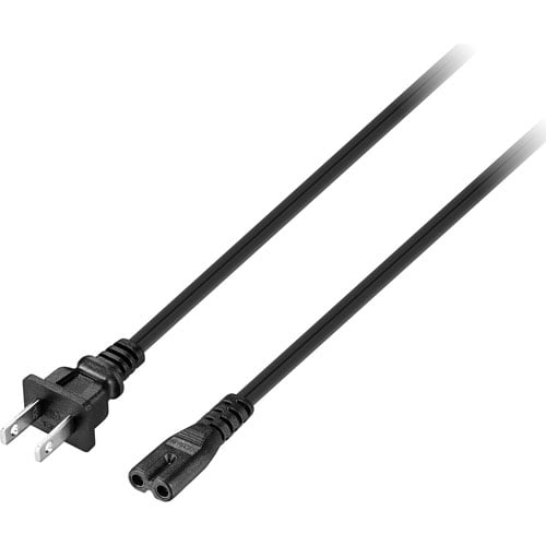Best Buy Essentials 2m (6 ft.) Polarized Power Cord (BE-HCL330-C) – Replacement AC Power Cable for TVs, Monitors, Audio Devices & Electronics
